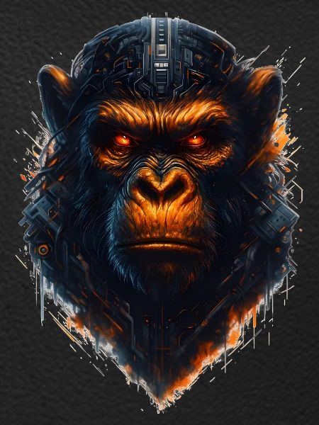 Cyberpunk Affe