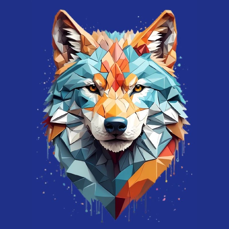 Geometric Wolf Head