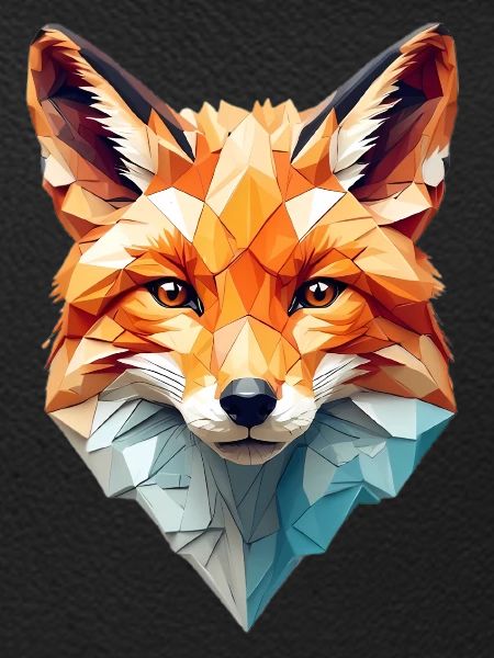 Geometric fox head