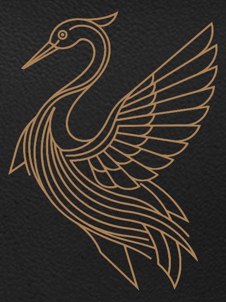 Art Deco - Reiher