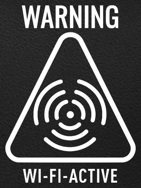 WiFi Active Warning Triangle
