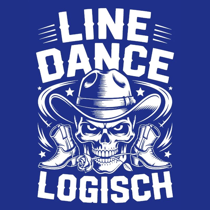 Line Dance Skull Logo