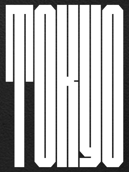Tokio-Stadt fette Typografie