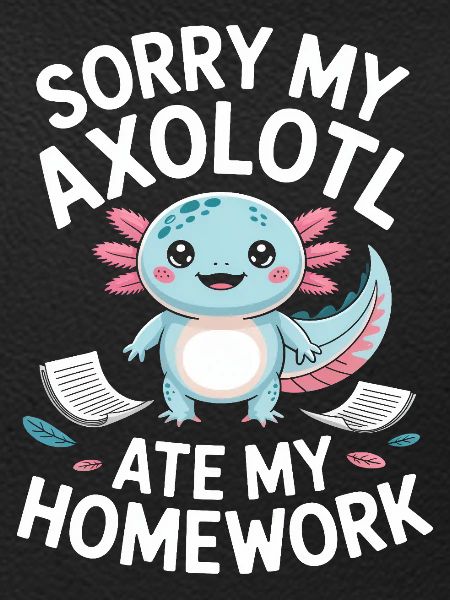 Axolotl Homework Excuse