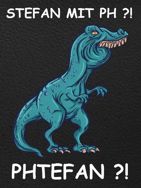Blauer Dino mit Kick | Stefan