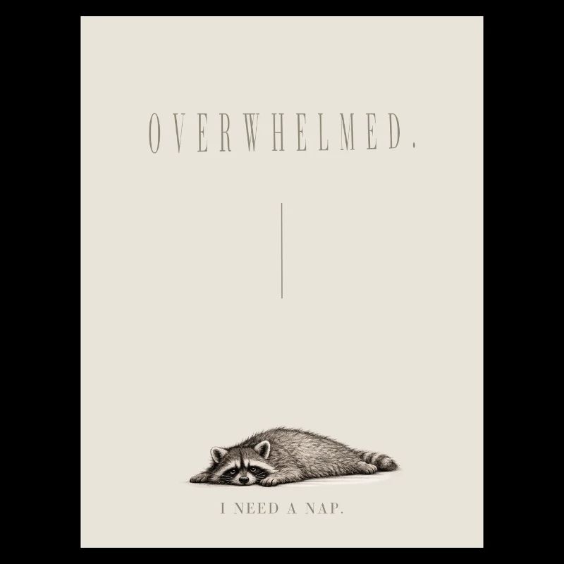Overwhelmed Raccoon Meme