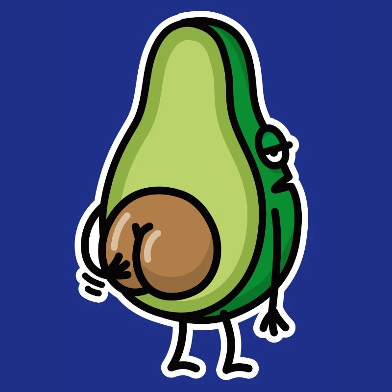 Funny avocado butt scratching ass gift idea