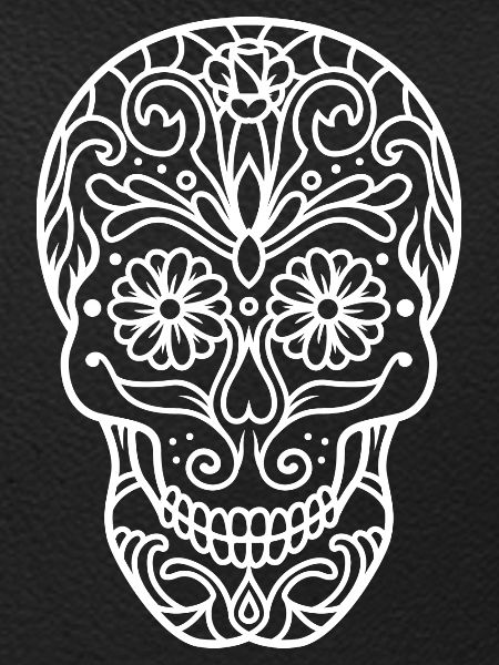 Biker and skull.