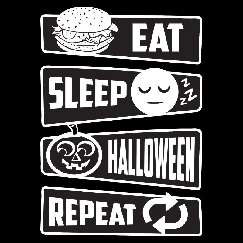 Manger, dormir, Halloween, répéter