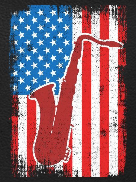 4. Juli USA Saxophon