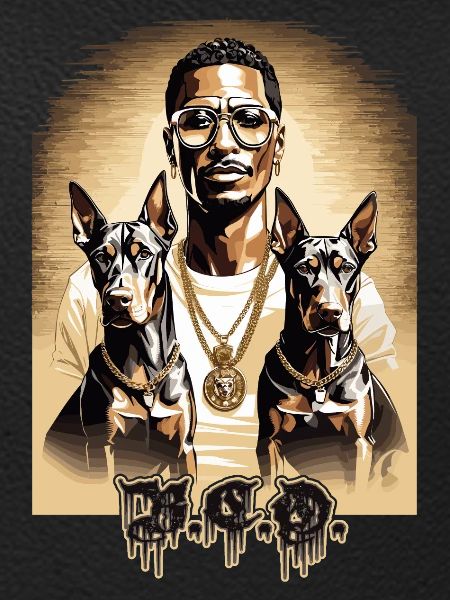 Rapper with Dobermans