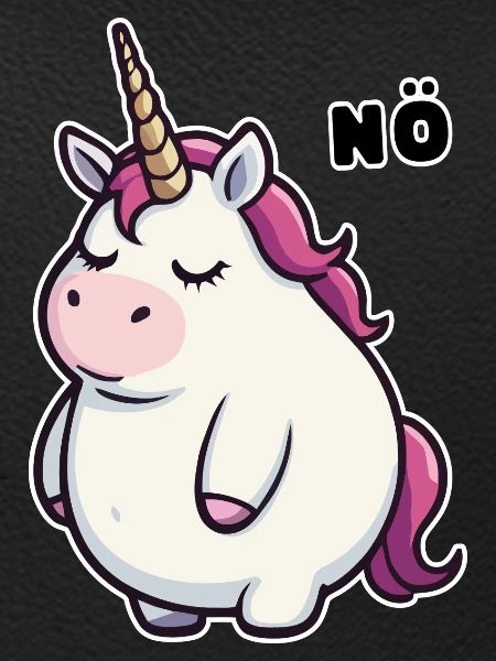 Witziges Einhorn Nö