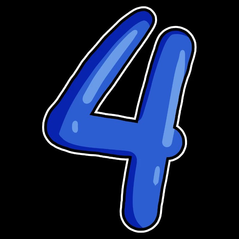 4 Nombre en bleu