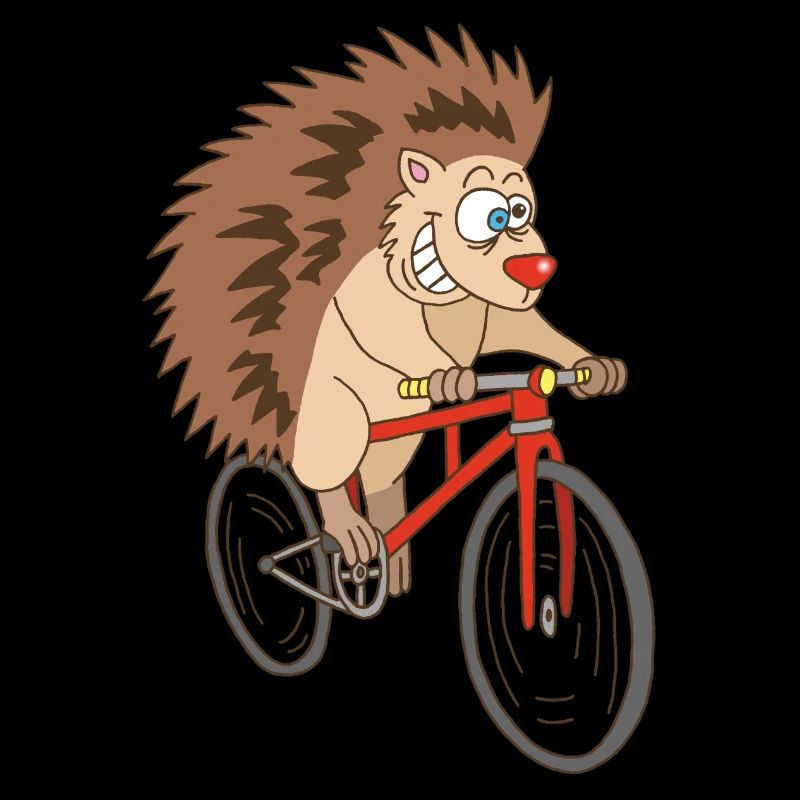 hedgehog on a bike
