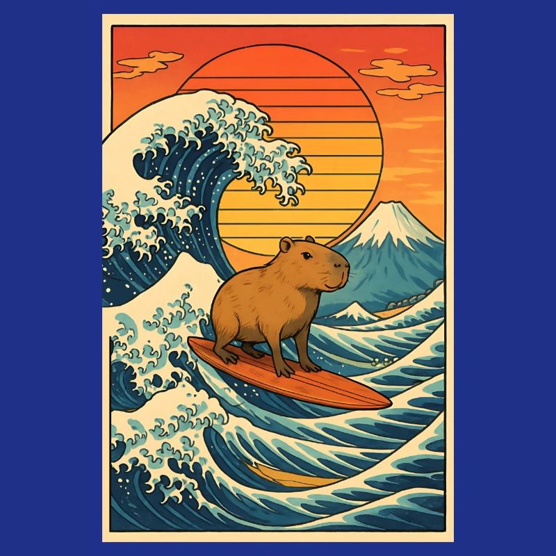 Capybara Surfing