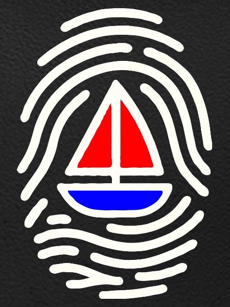 Fingerprint Sailboat Design