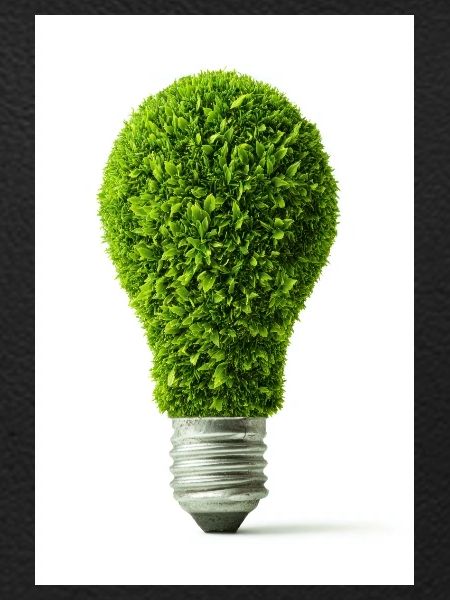 Conception d’ampoule lumineuse feuillue