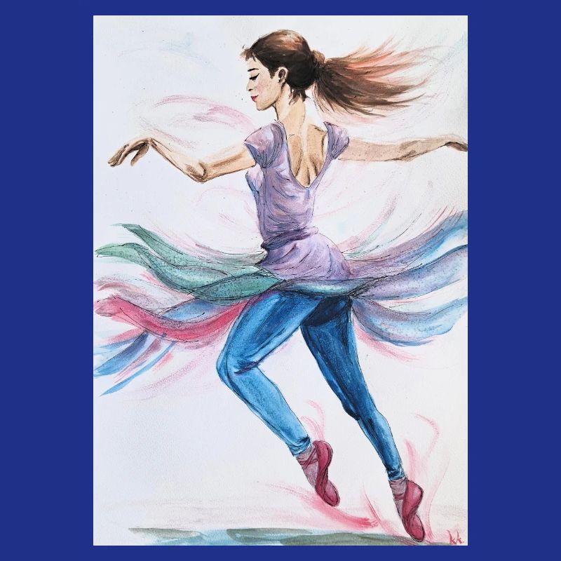 Swirling Dancer in Pastels