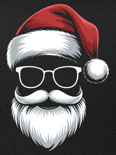 Santa Gläser mit Bart & Mütze