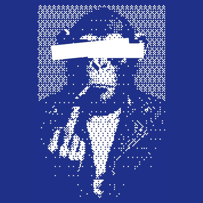 Blindfolded monkey criminal
