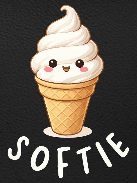 Softie. Softeis Liebe Eiscreme Statement