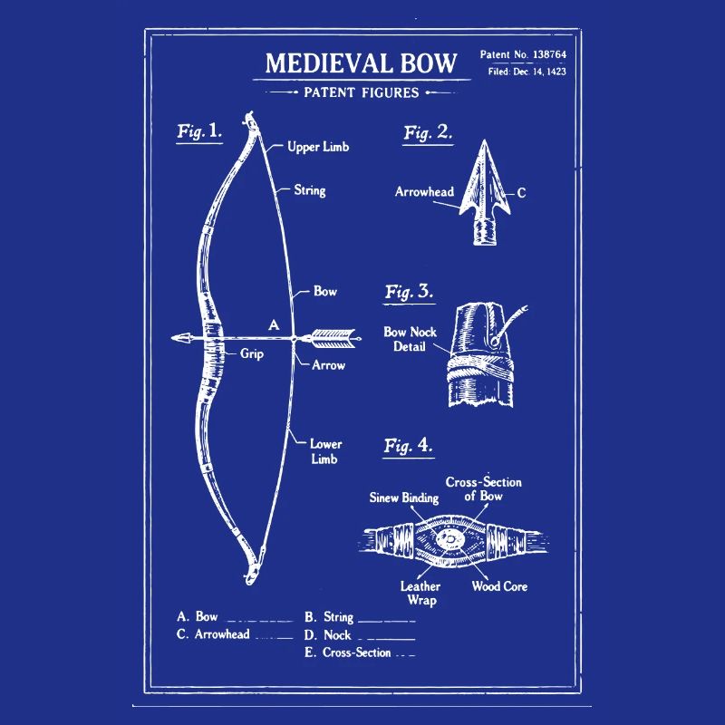 Illustration de plan d’arc médiéval