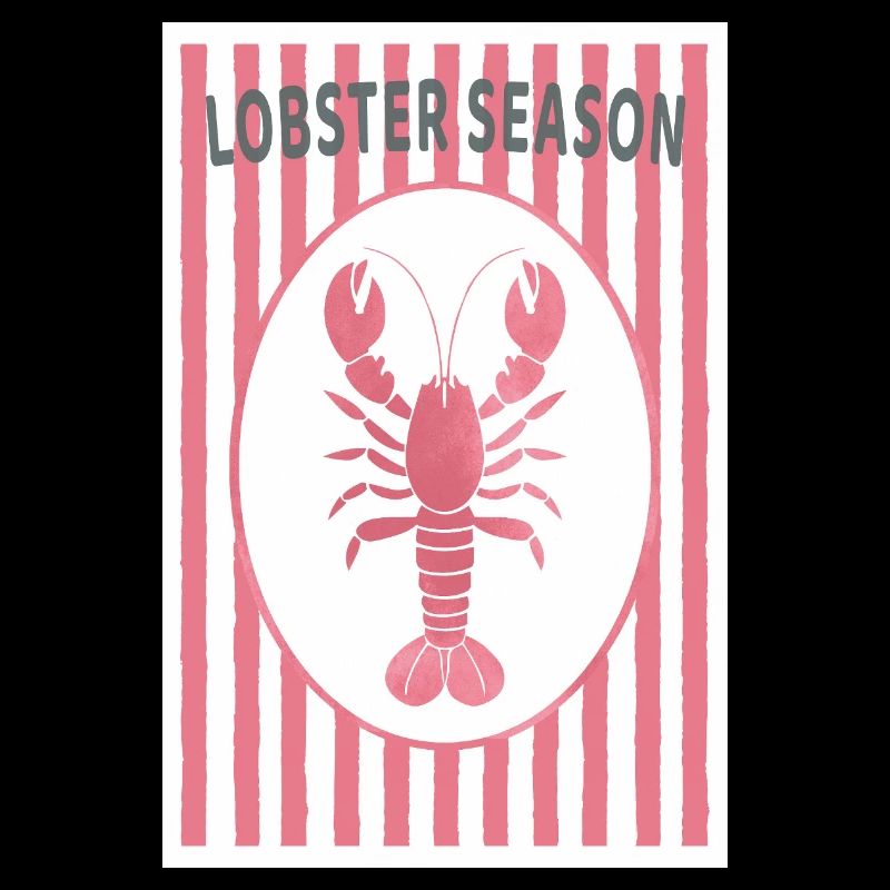 Saison du homard : design rétro d’été