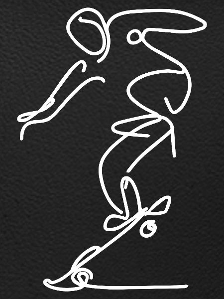 Skateboarder Drawing