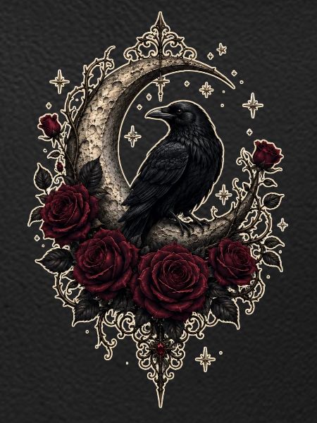 Dark Romantic Raven Moon