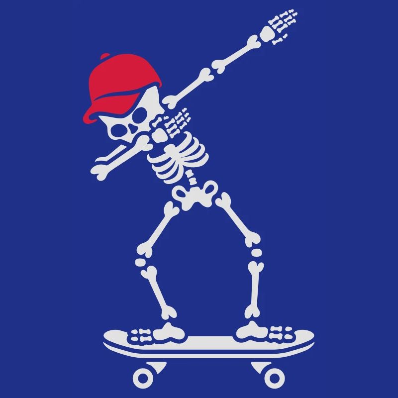 Dab dabbing skeleton skateboard skater