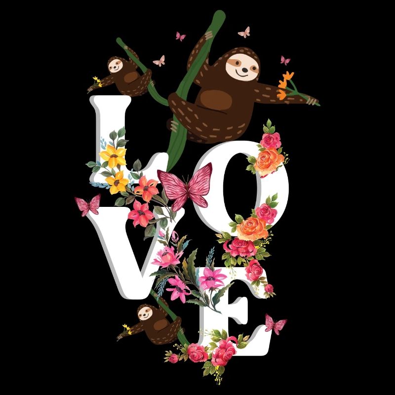 Love Faultier Süßes Sloth Design