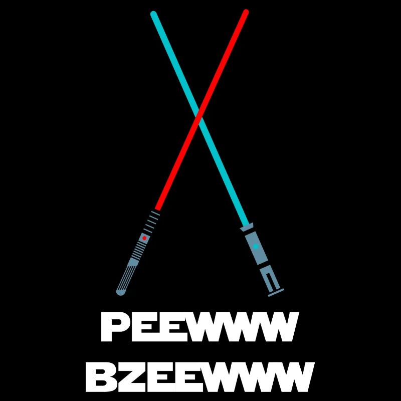 peewww bzeewww drôle de sabre laser conception de mots lumineux