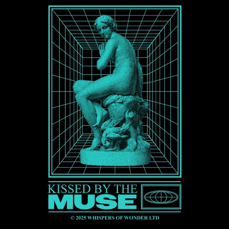 Statue au néon dans le cyberespace