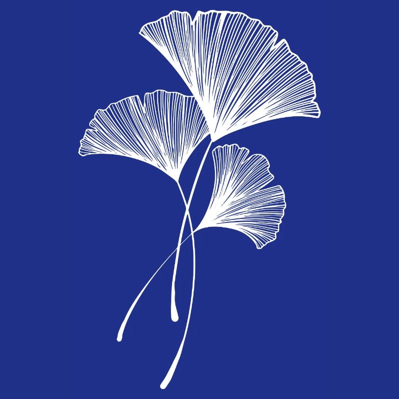 Minimalist Ginkgo Leaf Botanical Design