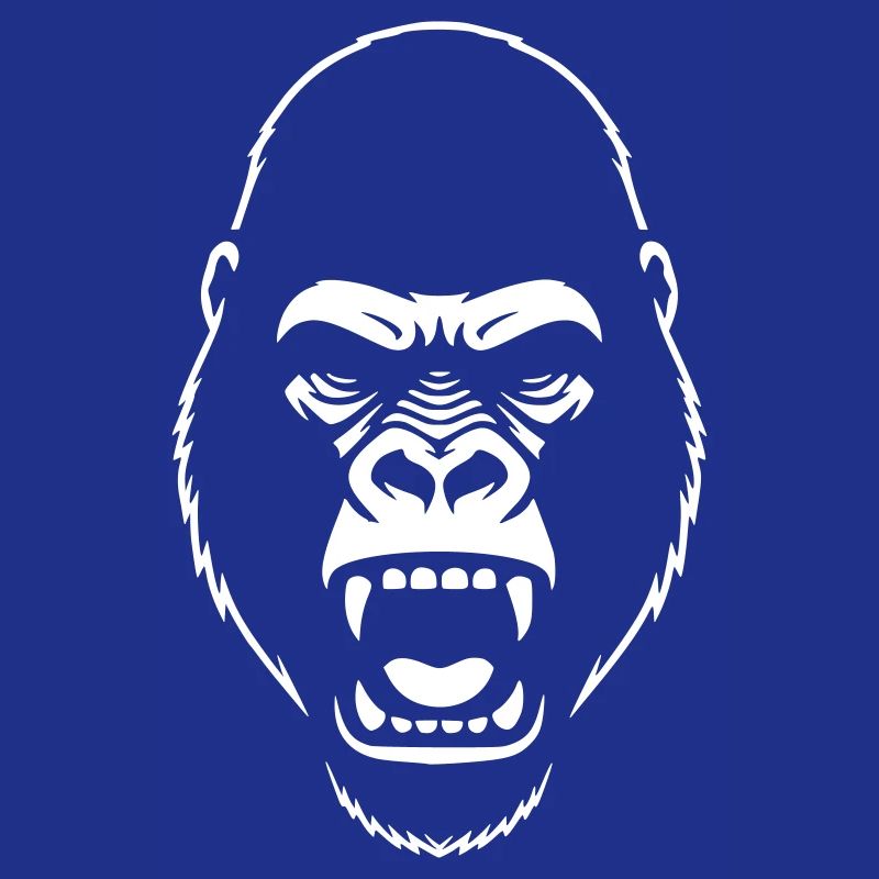 Gorilla Stencil: Elegant Grunge Statement