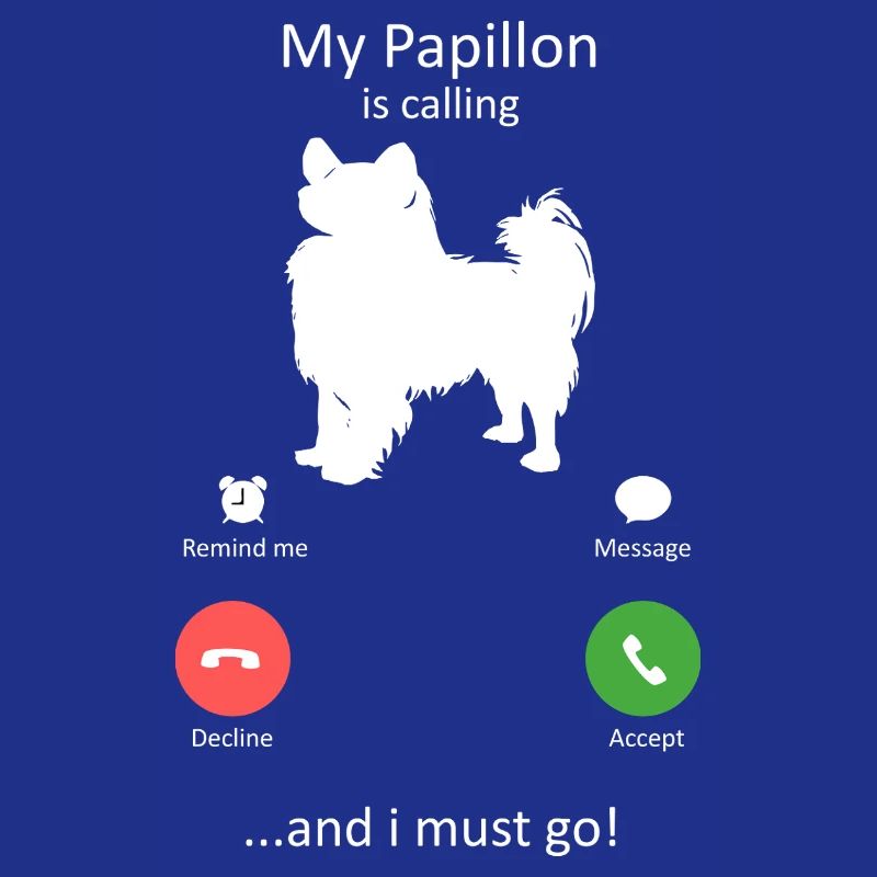 Interface de téléphone intelligent Papillon Dog Calling