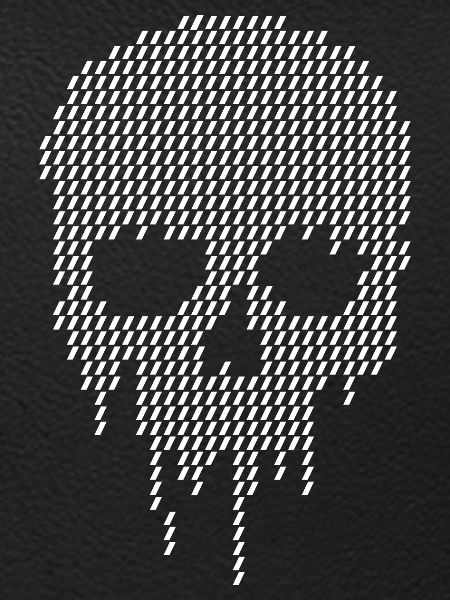 Dripping Pixel Skull
