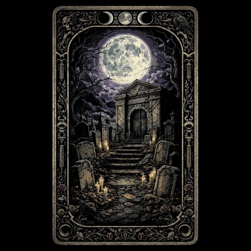 Friedhof Goth Humor Tarot Card