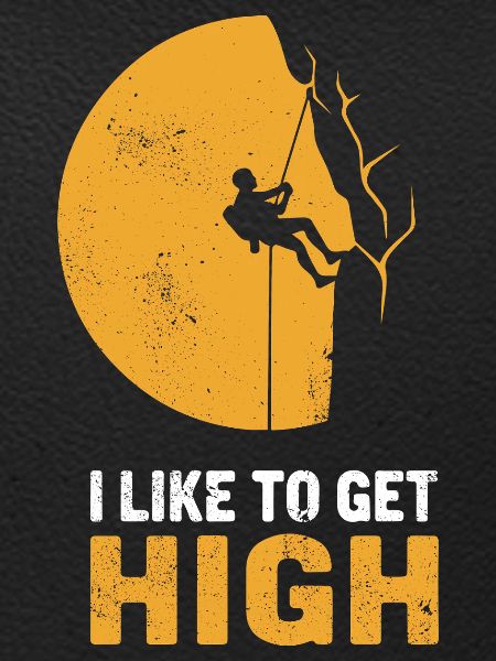 Moonlight Climber Silhouette