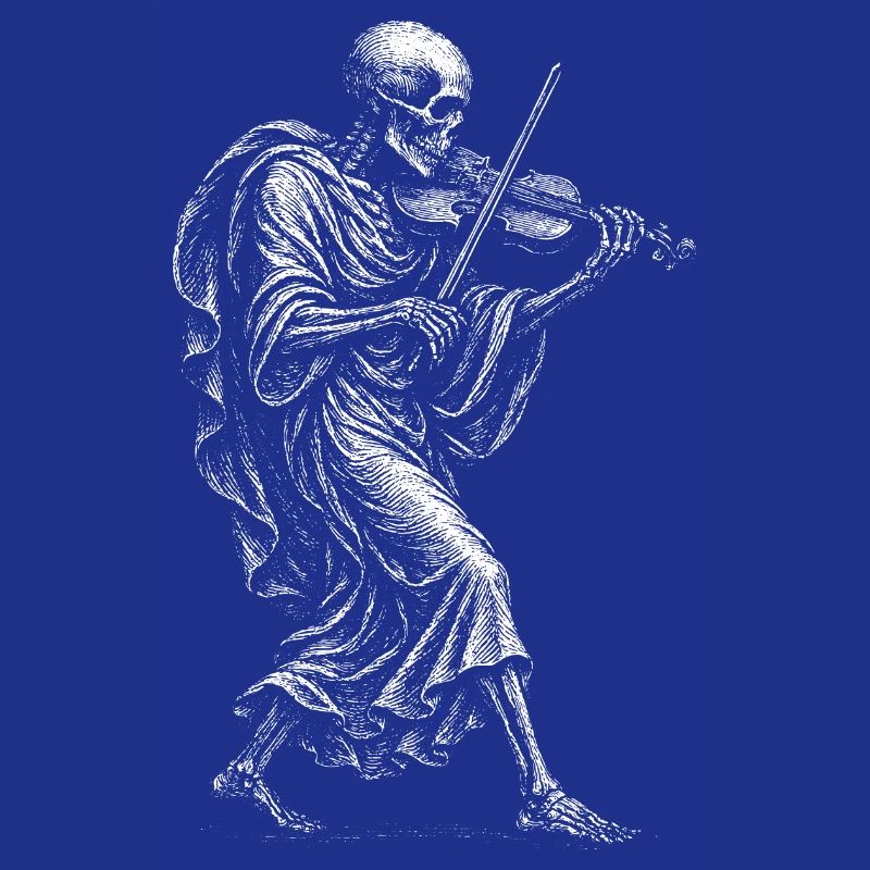  Skeleton playing the violin