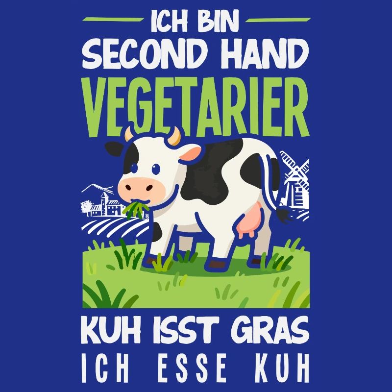 Second Hand Vegetarier Kuh Isst Gras Fleisch