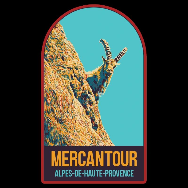 Ibex illustration in the Mercantour