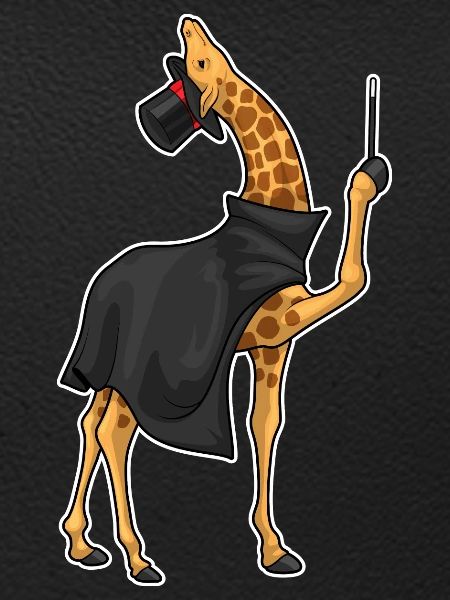 Giraffe Zauberer Zauberstab
