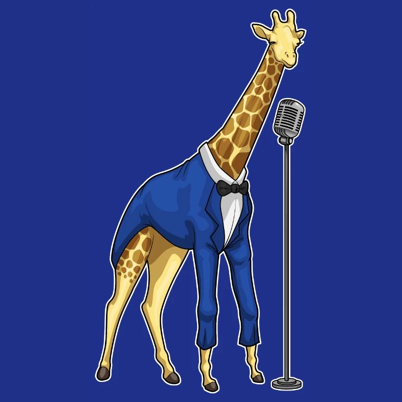 Giraffe Sänger Mikrofon Singen