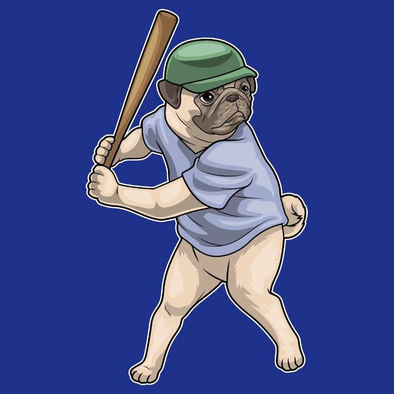 Pug Baseball Baseball Bat