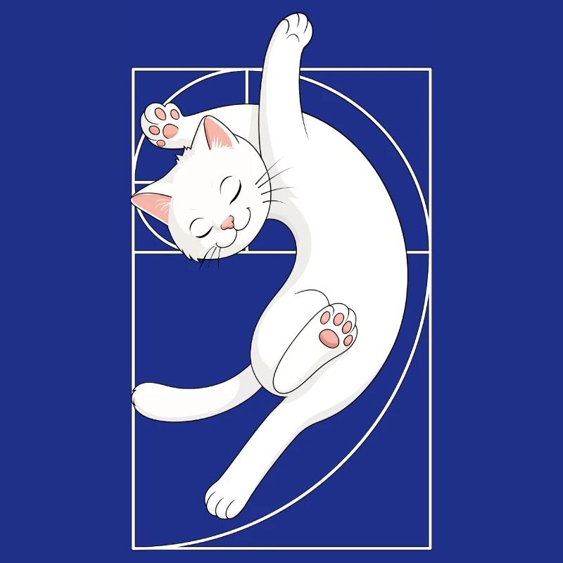 Fibonacci Spiral Cat
