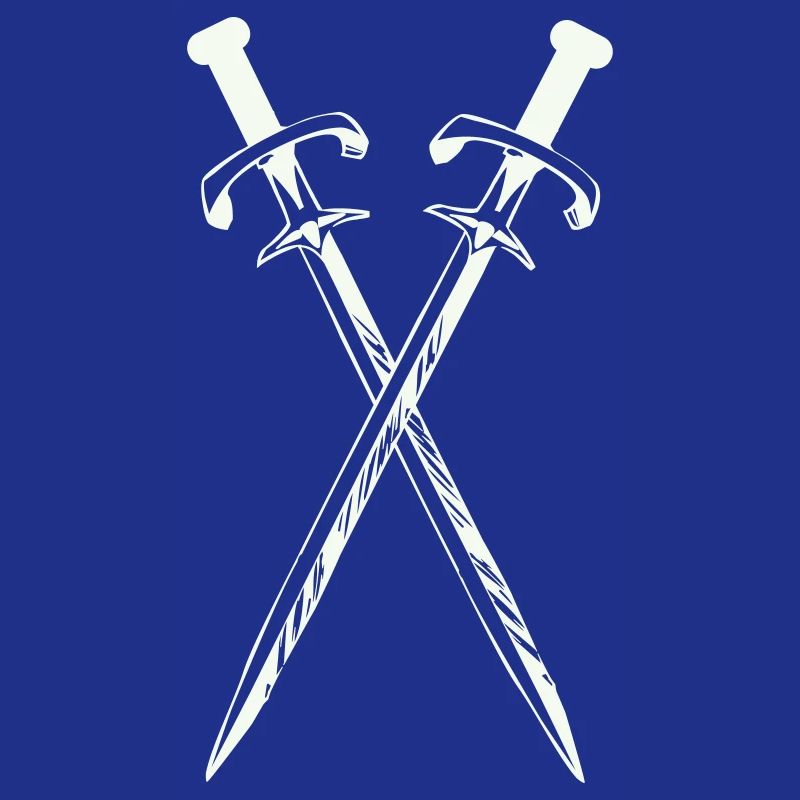 Deux épées en croix