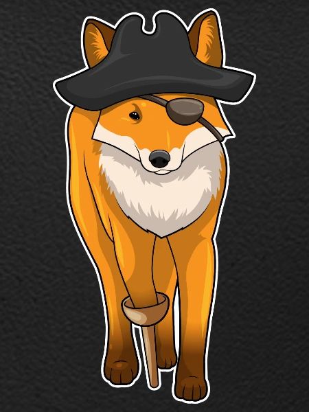 Fuchs Pirat Augenklappe