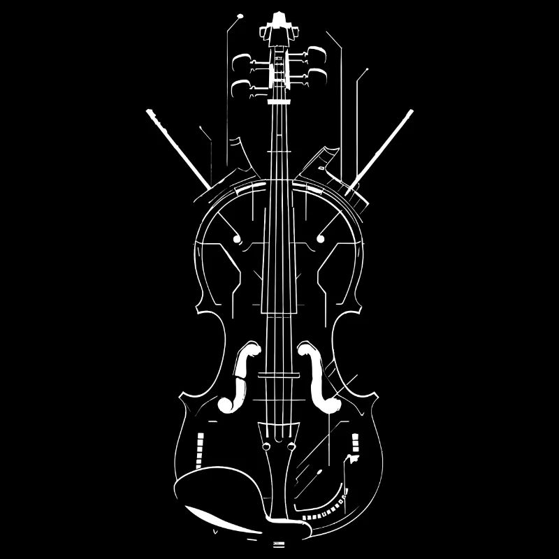 Dessin au trait du violon