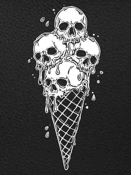 Skelett-Eiscreme Kunst